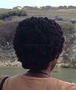 Curled beginner locs style