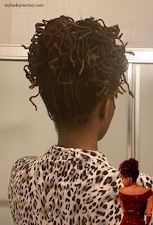 curly locs styles - loc updo 1
