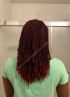 red sisterlocks red locs