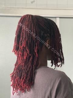 red locs microlocs sisterlocks - burgundy